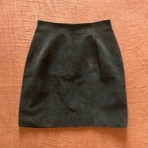Wilsons Leather Black Suede High Waisted Pencil Skirt